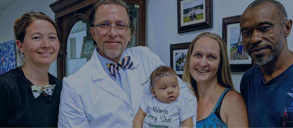 IVF Florida Clinic Dr Pabon with patients & their baby