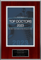 "Top Doctor in Sarasota Area 2023" award to Dr. Pabon