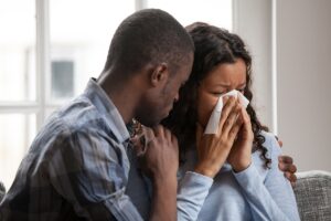 Couple experiencing miscarriage after ICSI